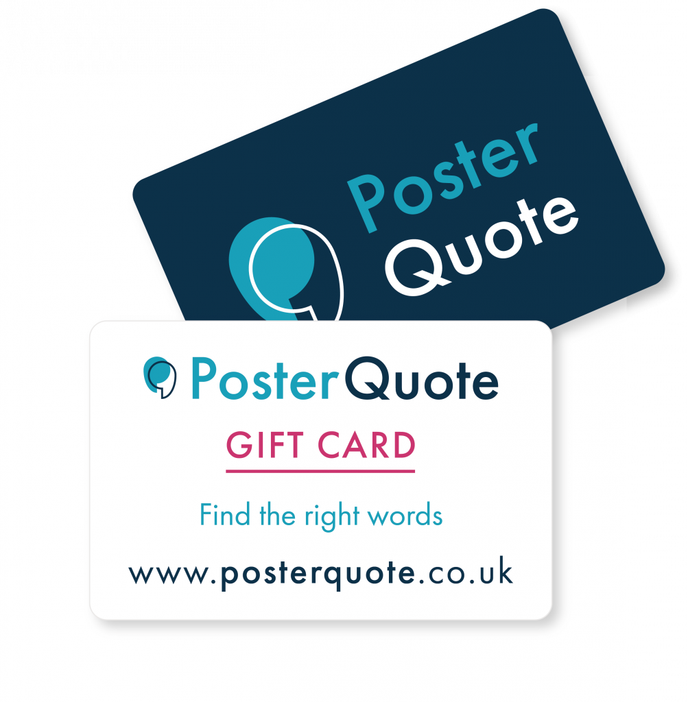 Poster Quote Gift Card