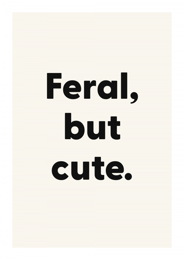 Feral, but cute.
