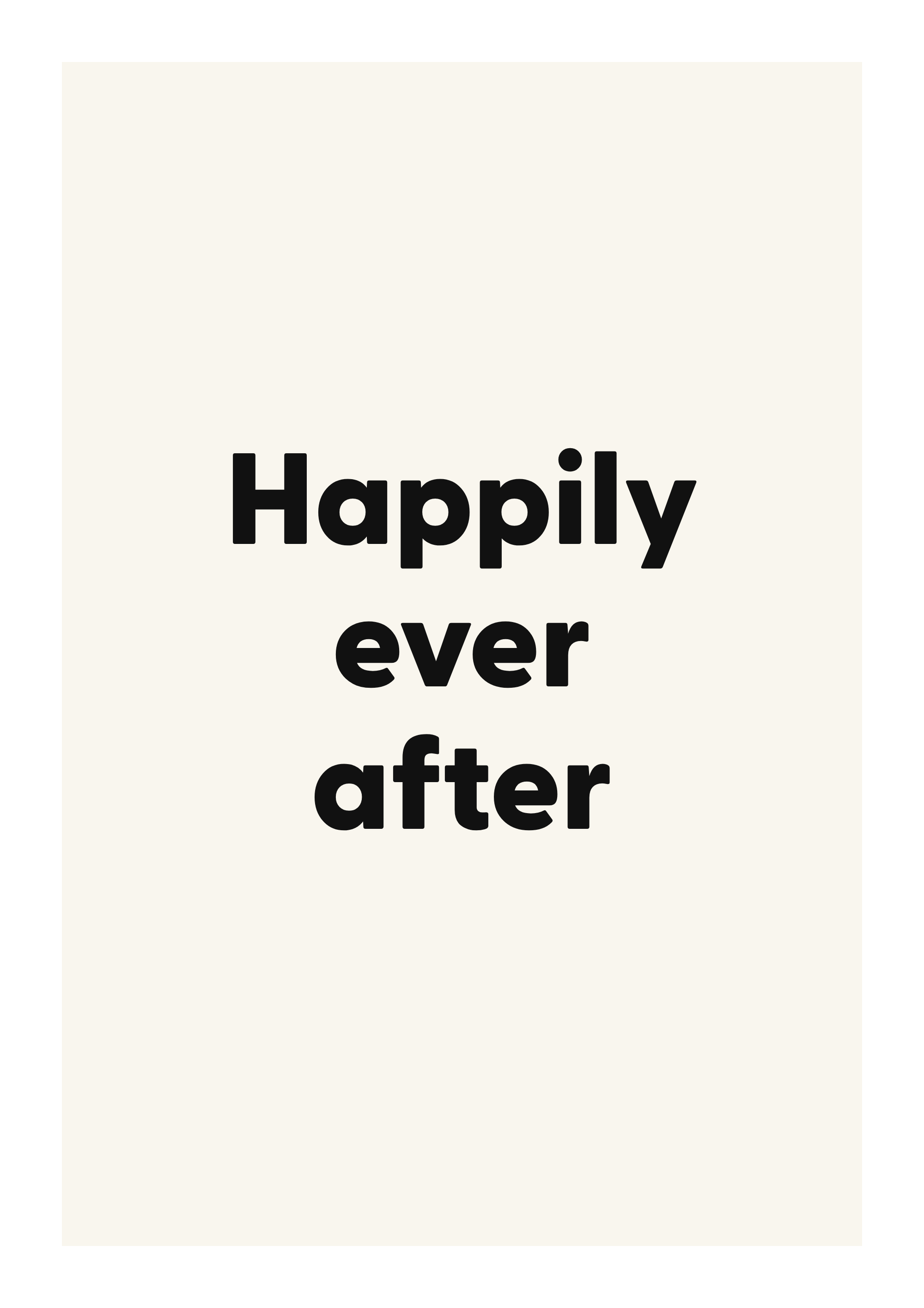 Happily ever after