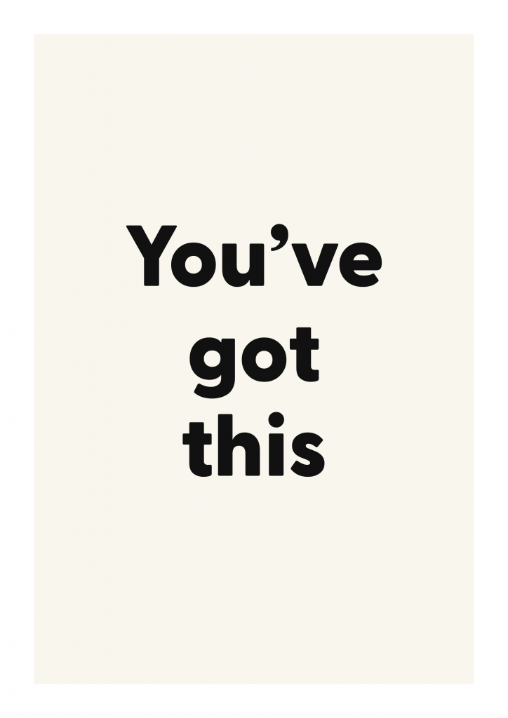 You’ve got this motivational quote poster with positive typography on ivory background