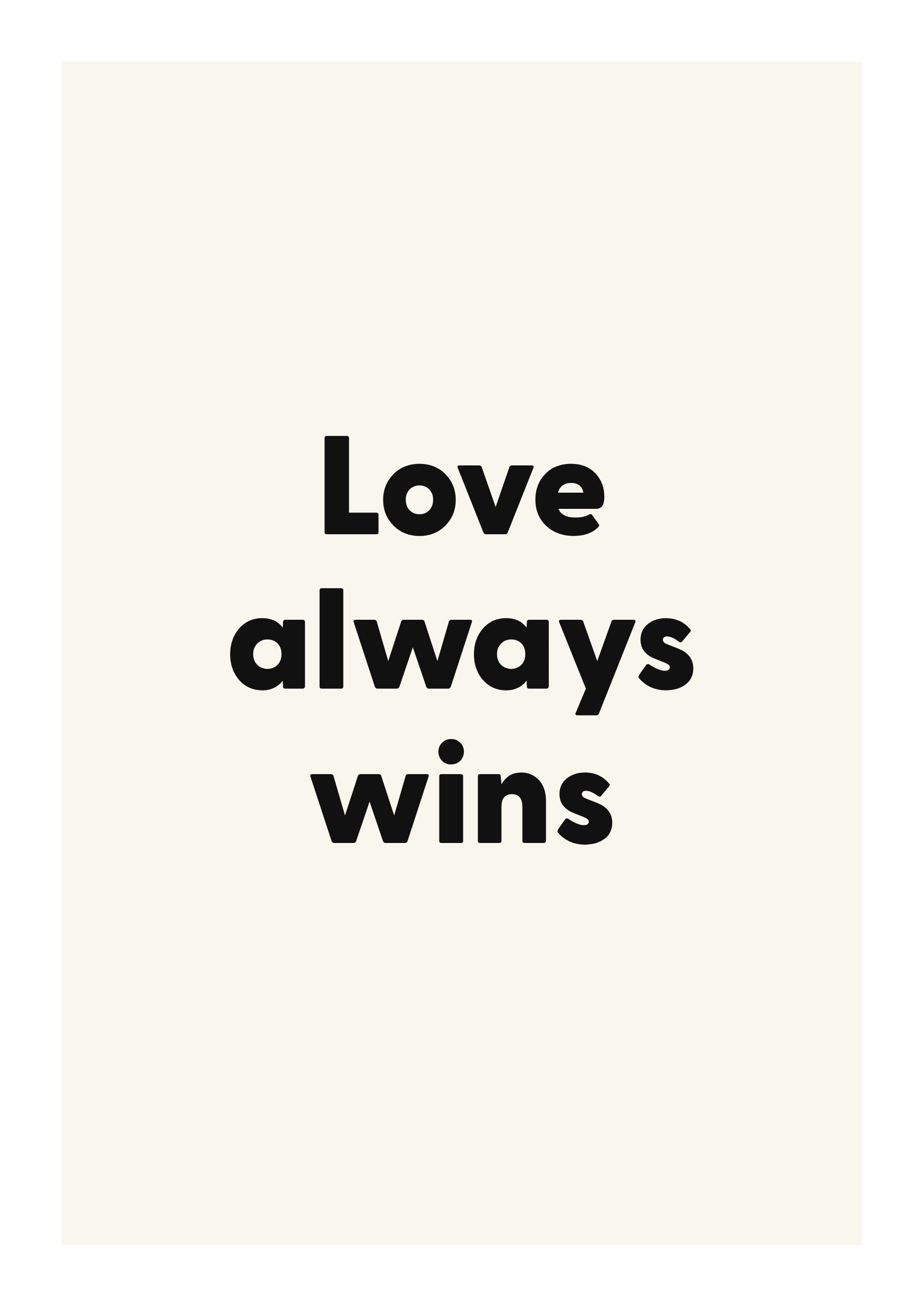 Love always wins
