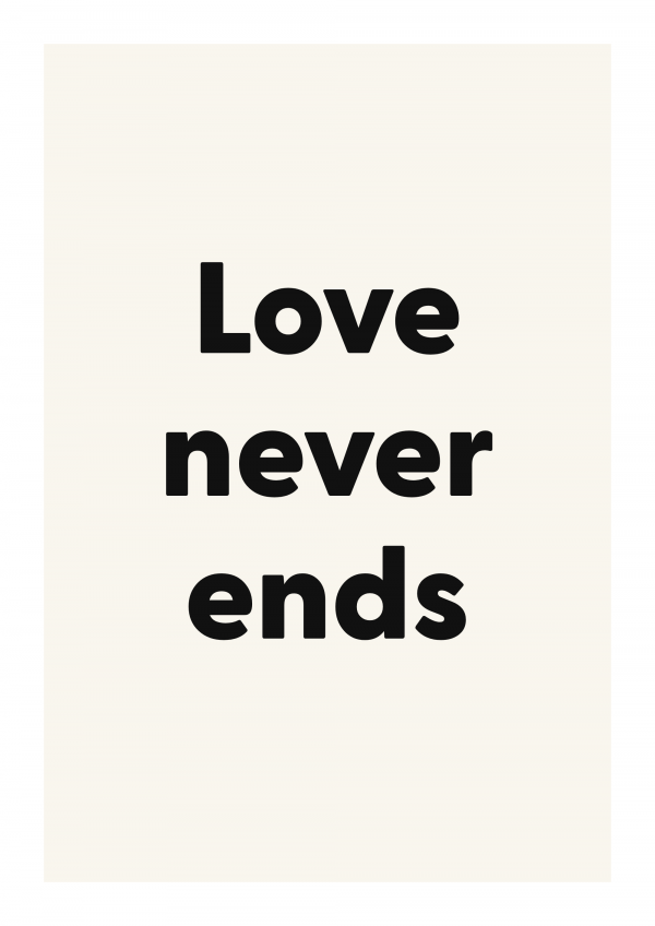Love never ends