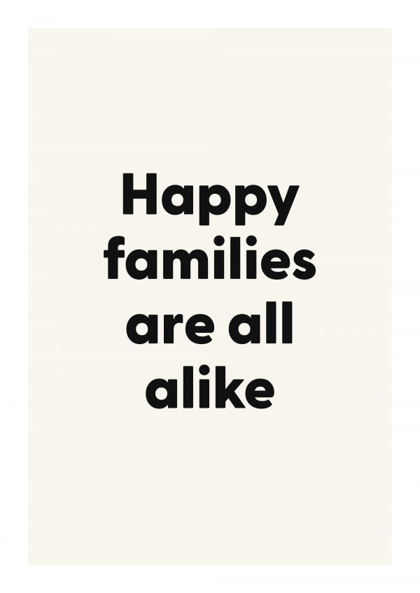 Happy families are all alike