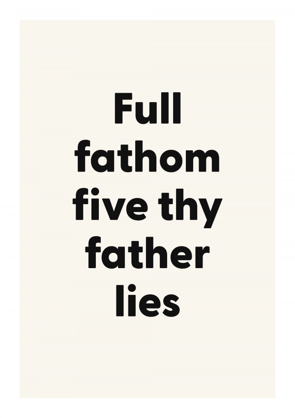 Full fathom five thy father lies