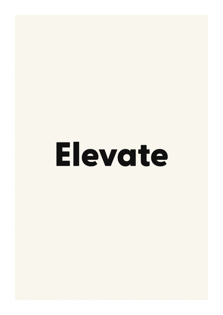Elevate minimalist quote poster with clean typography on ivory background