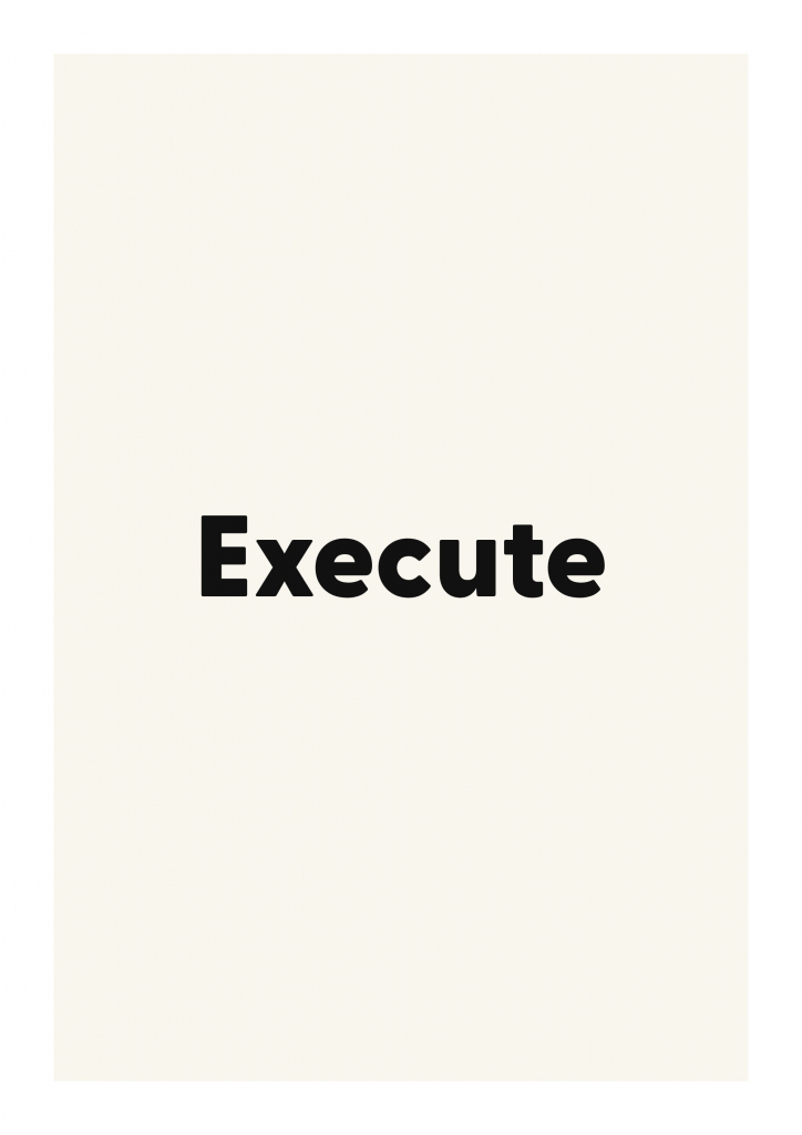 Execute minimalist quote poster with clean typography on ivory background