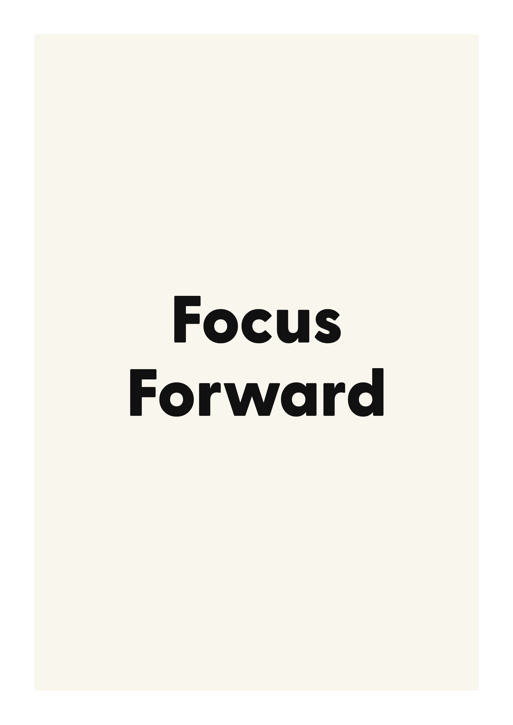 Focus Forward