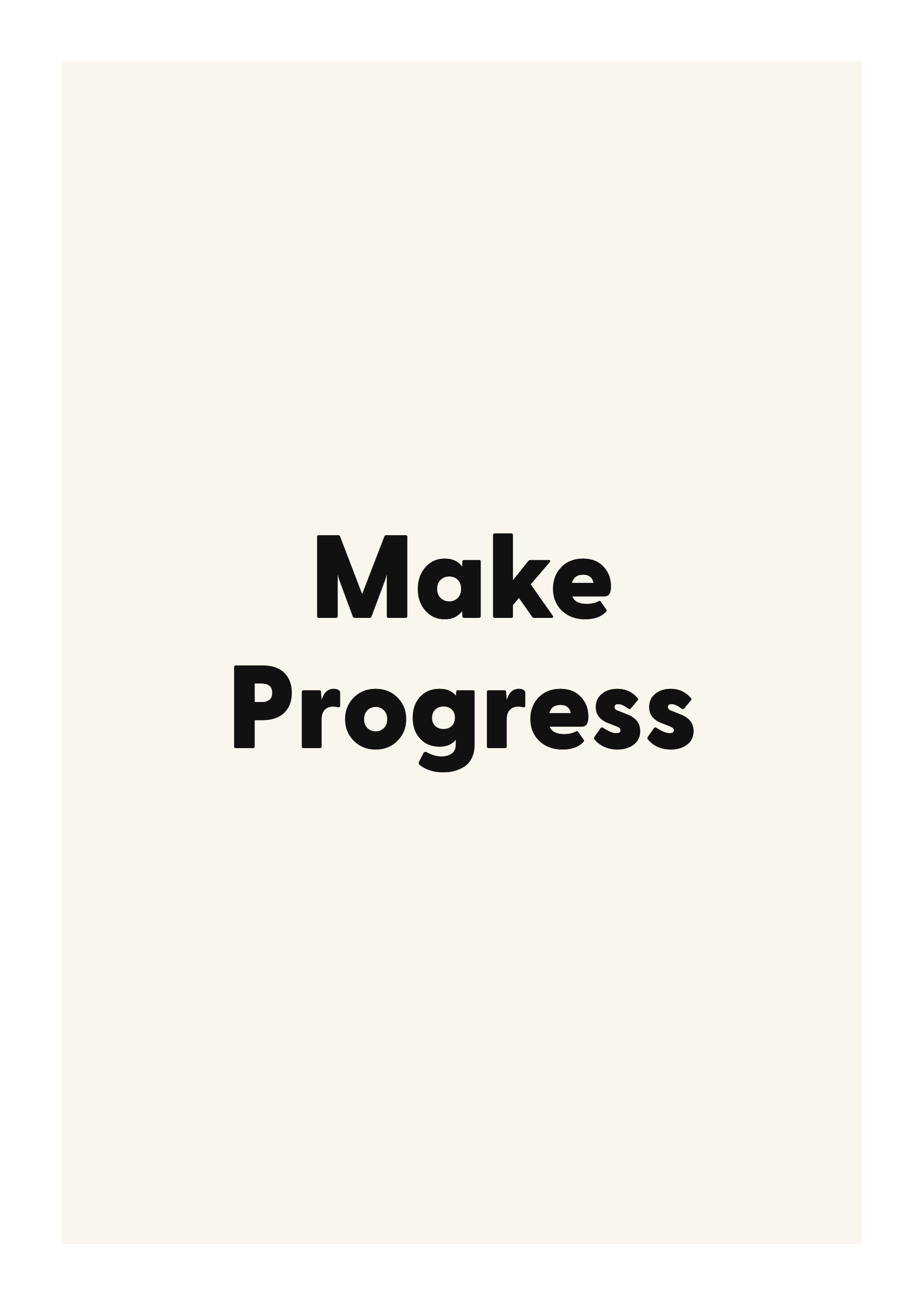 Make Progress