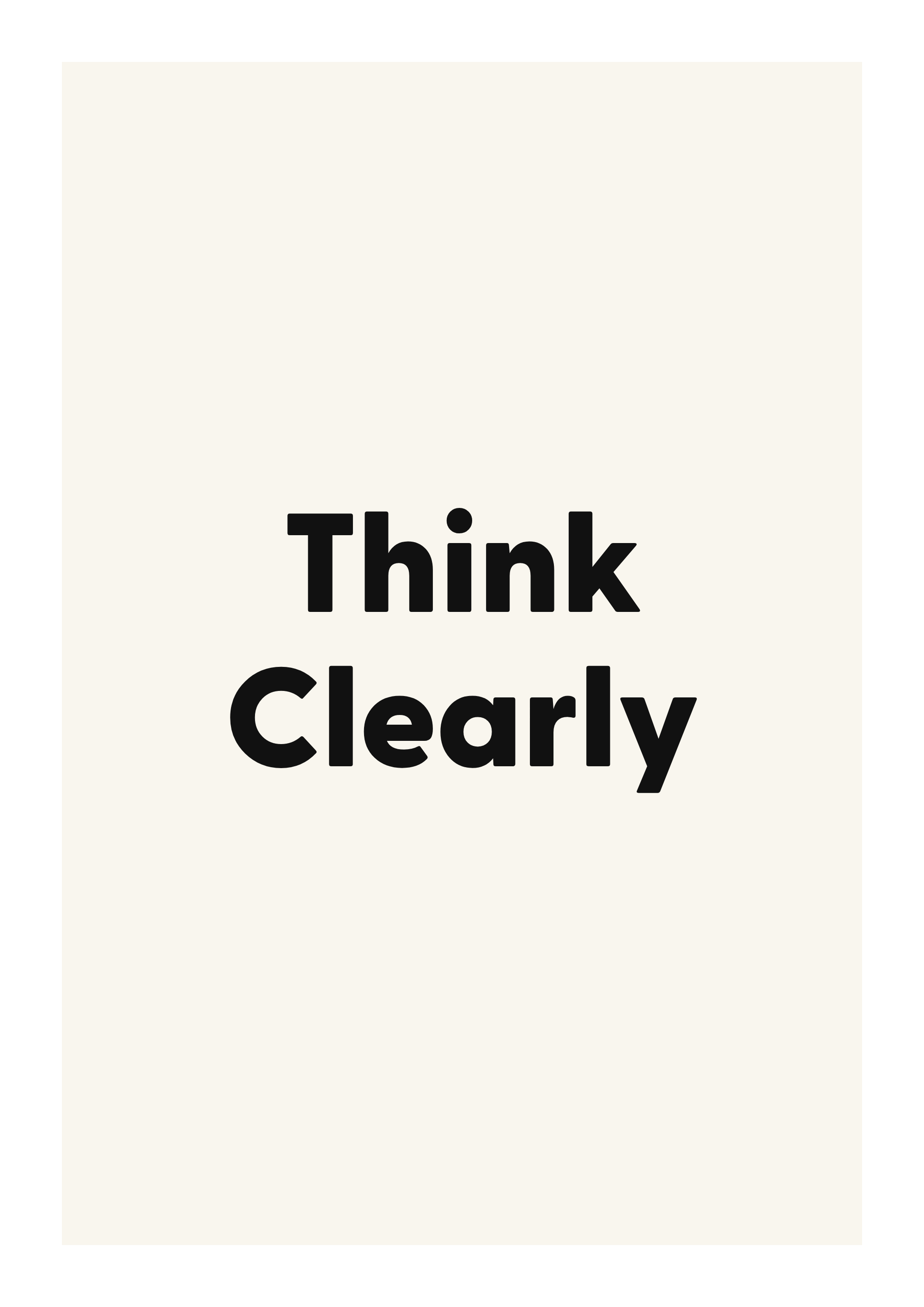Think Clearly