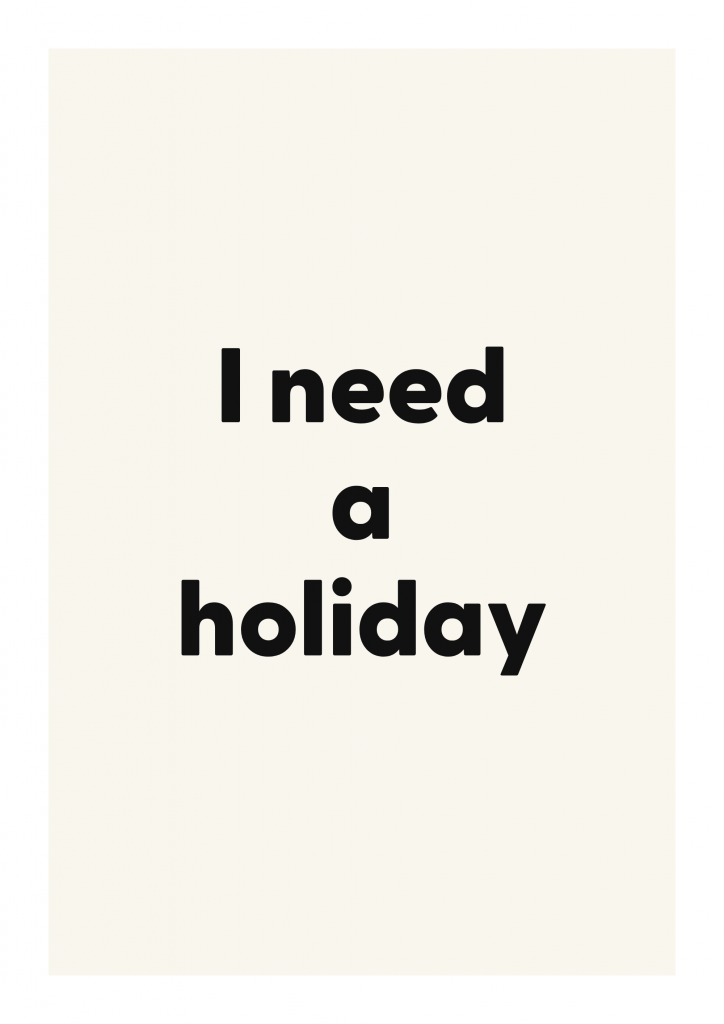 I need a holiday bold and playful quote poster with expressive typography on ivory background