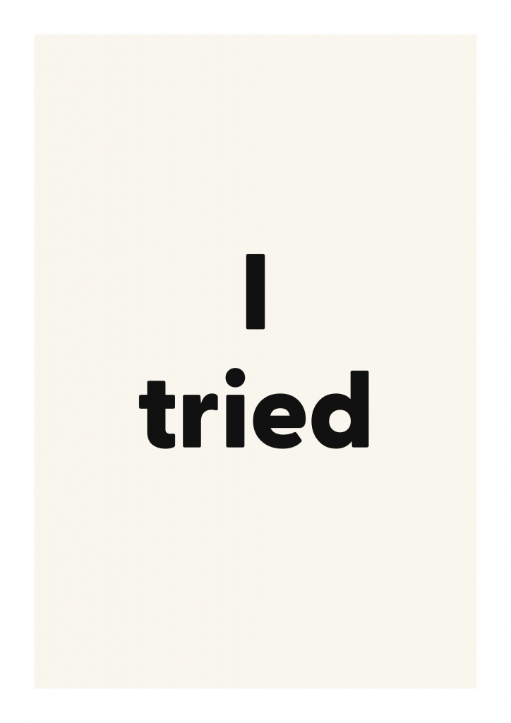 I tried bold and playful quote poster with expressive typography on ivory background