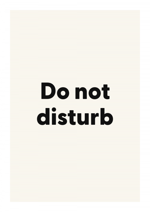 Do not disturb