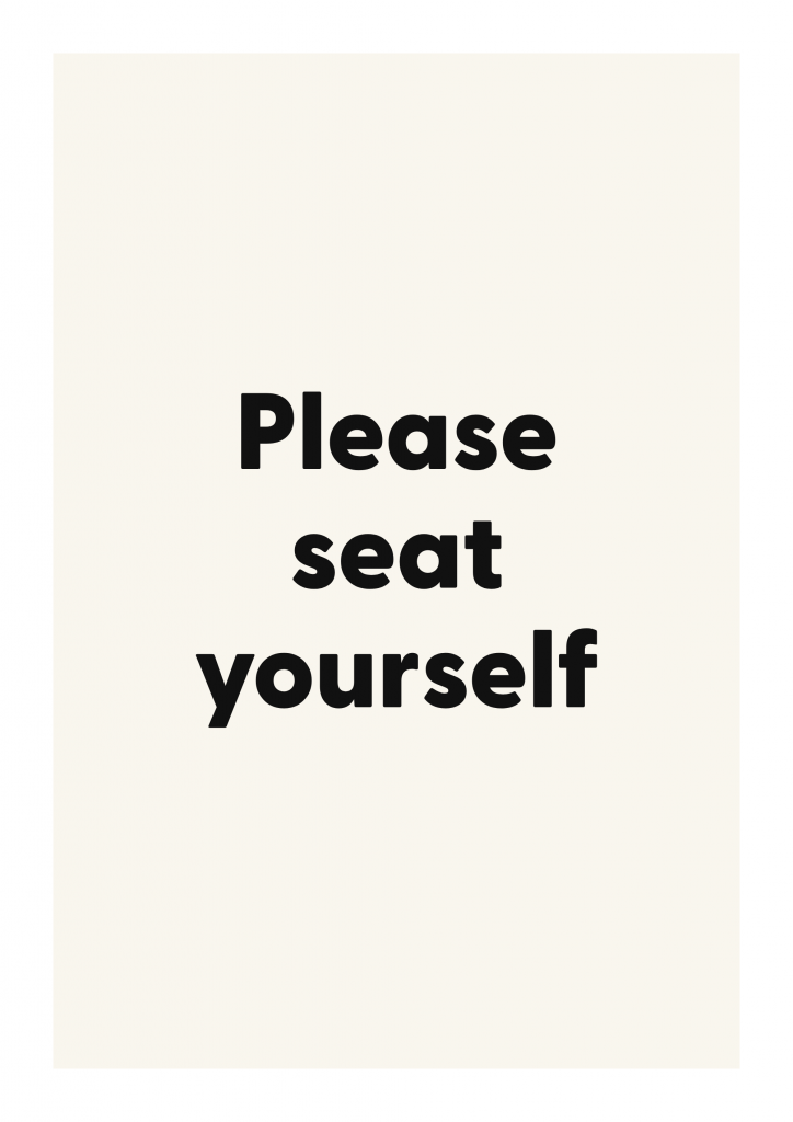 Please seat yourself