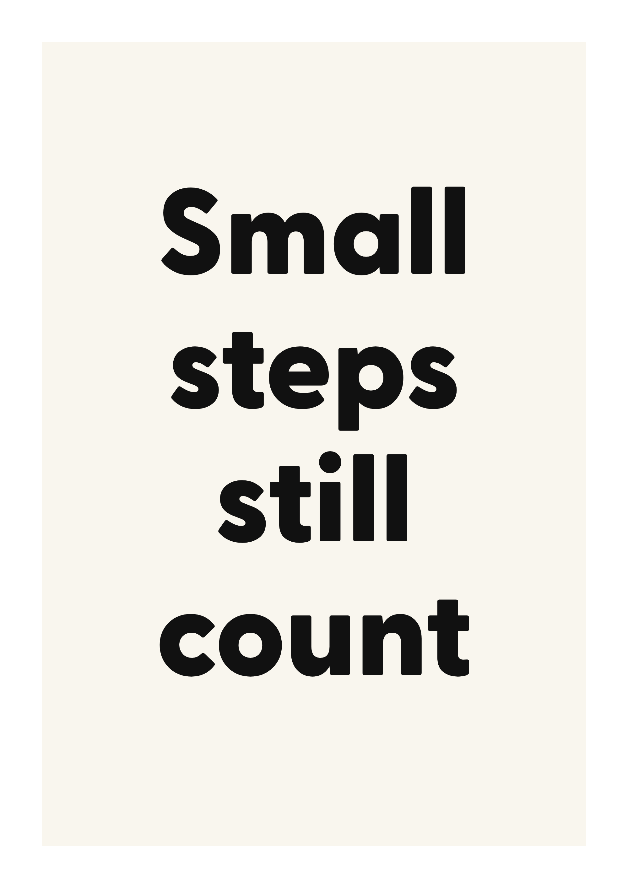 Small steps still count