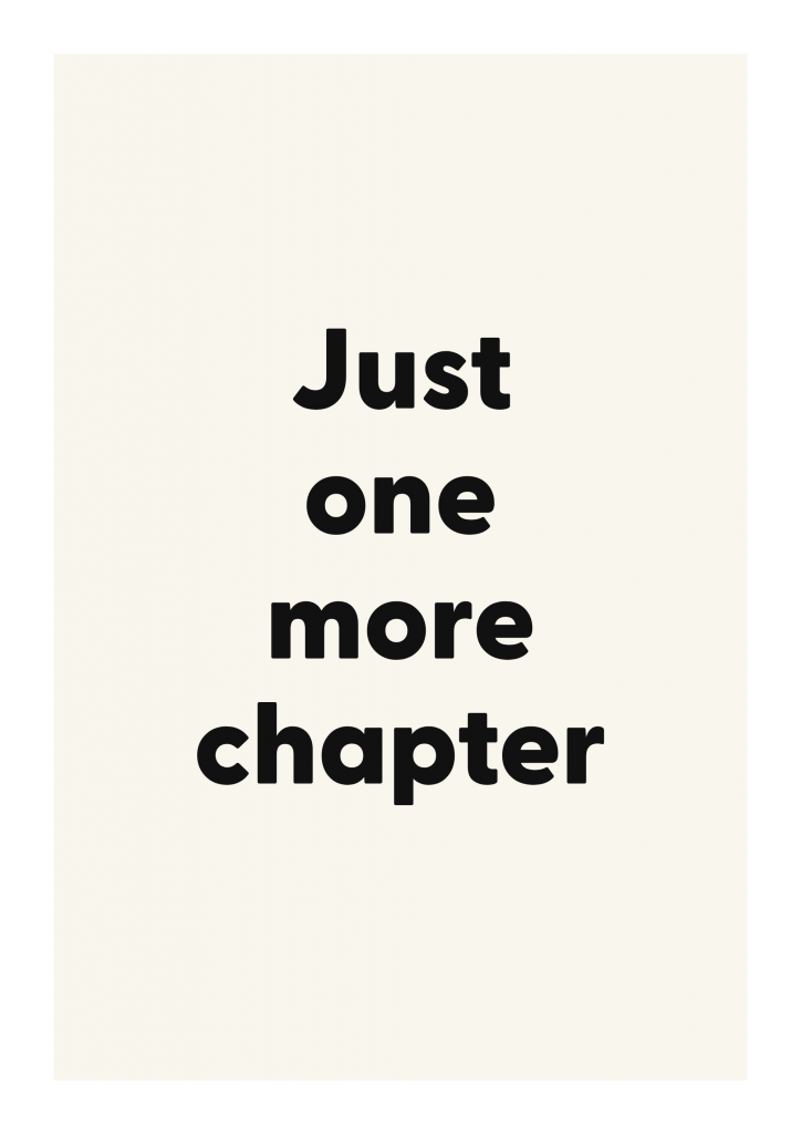 Just one more chapter