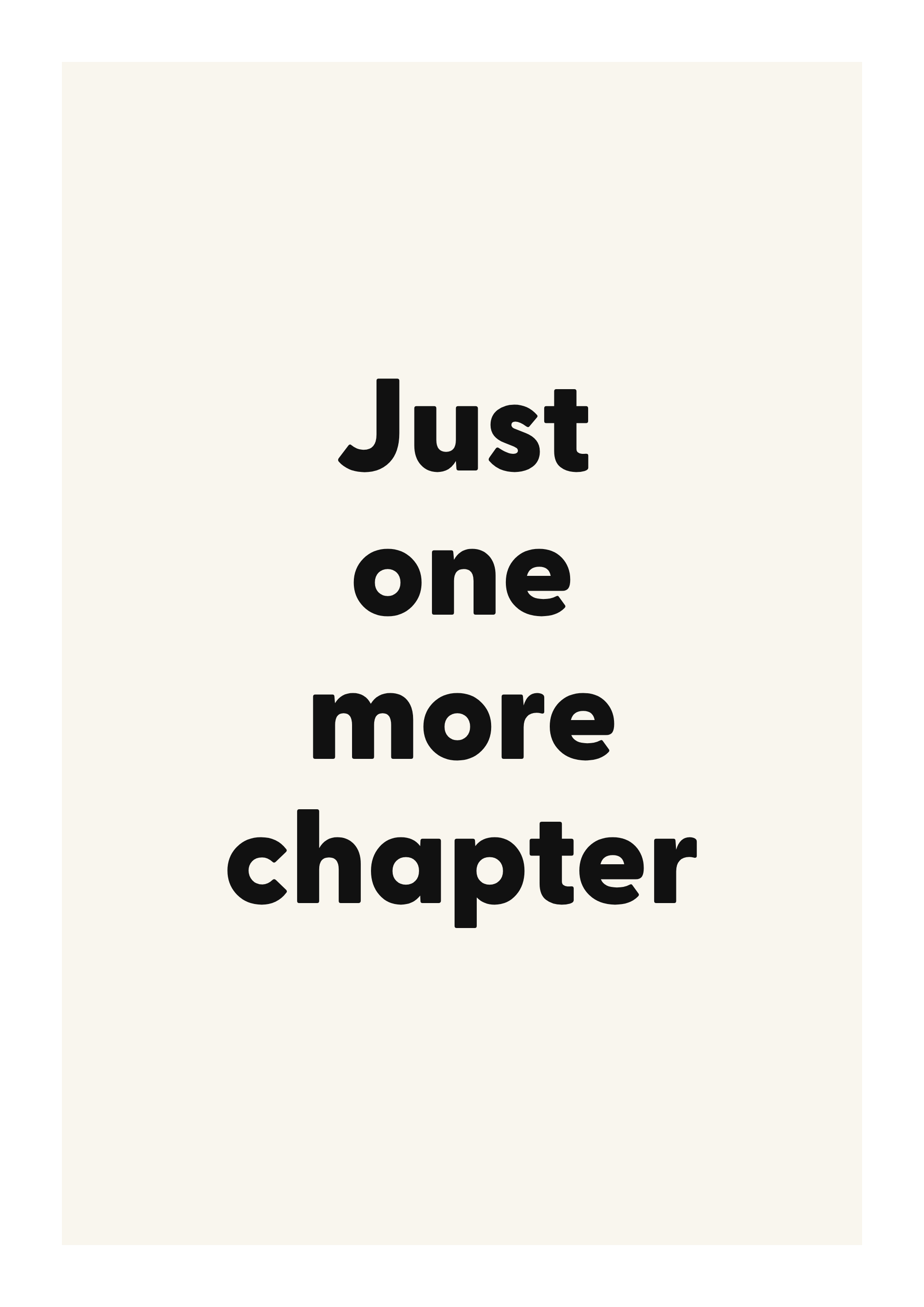 Just one more chapter