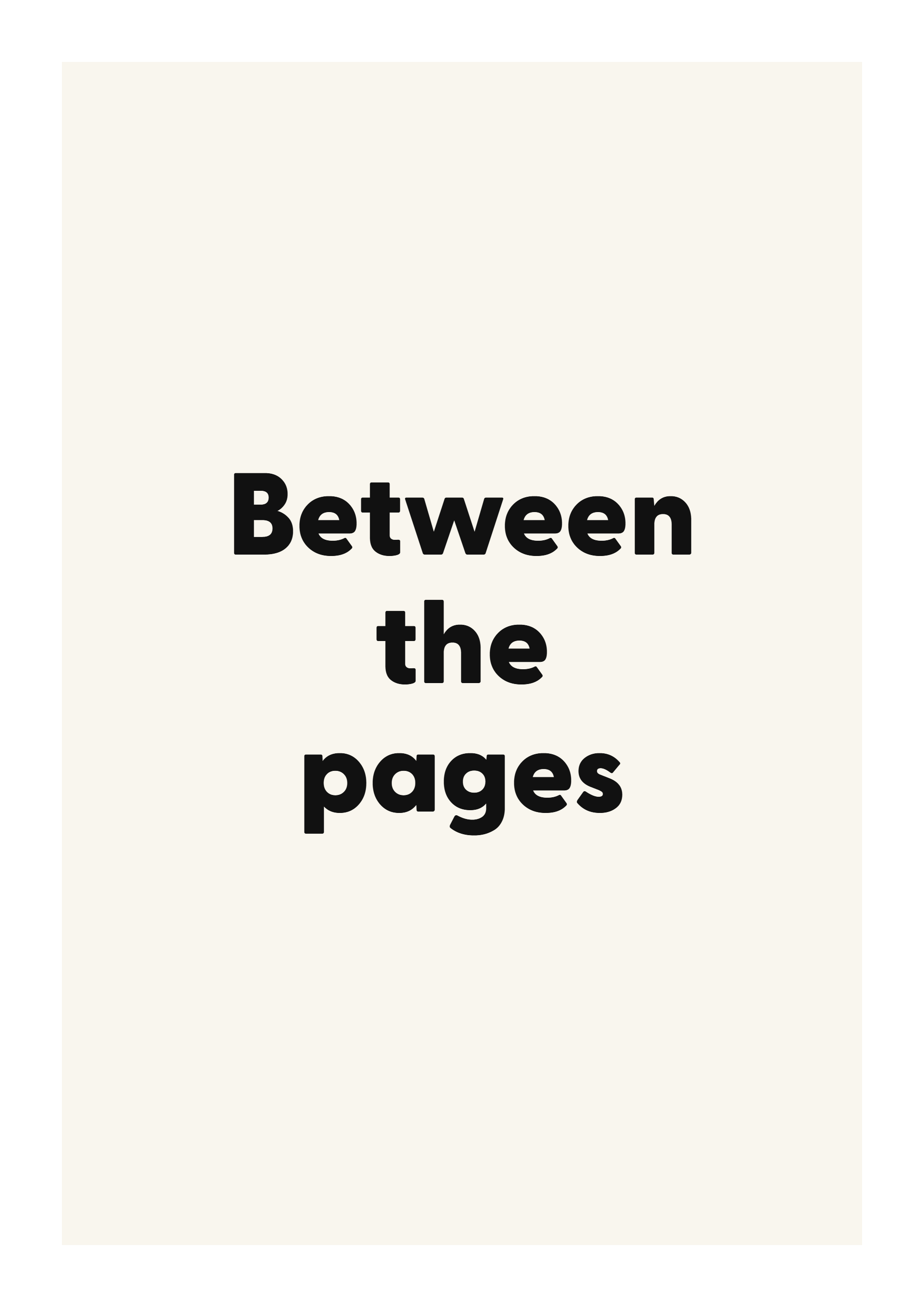 Between the pages