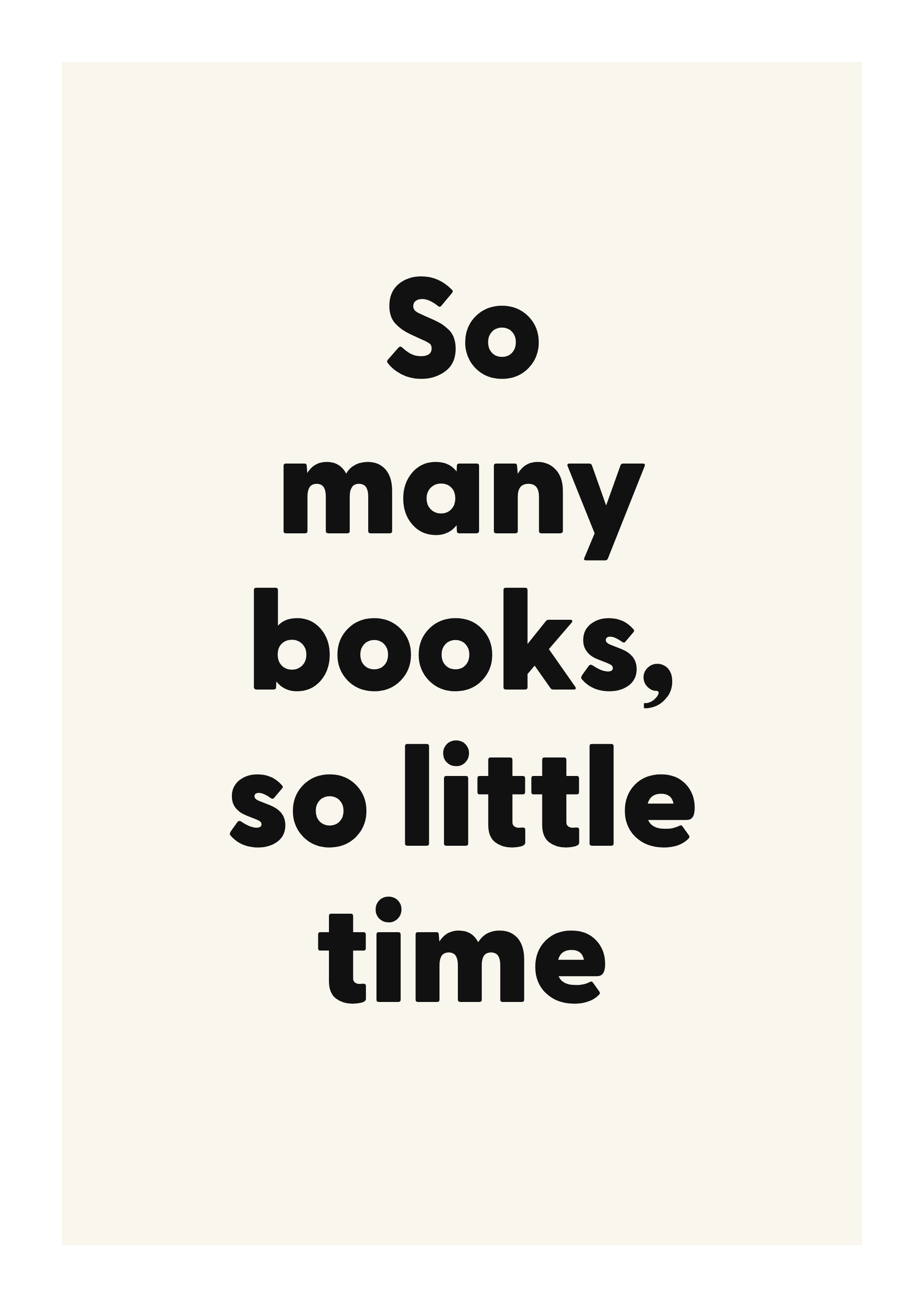So many books, so little time