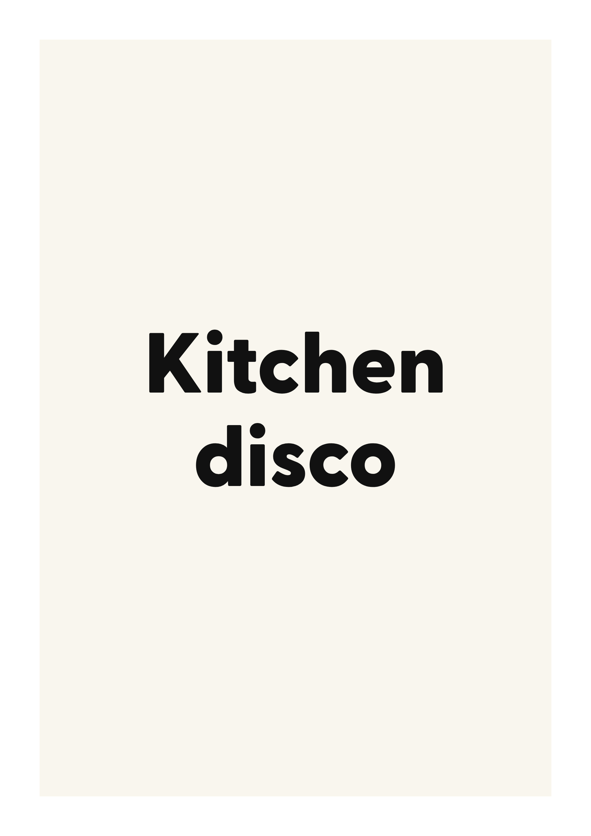 Kitchen disco