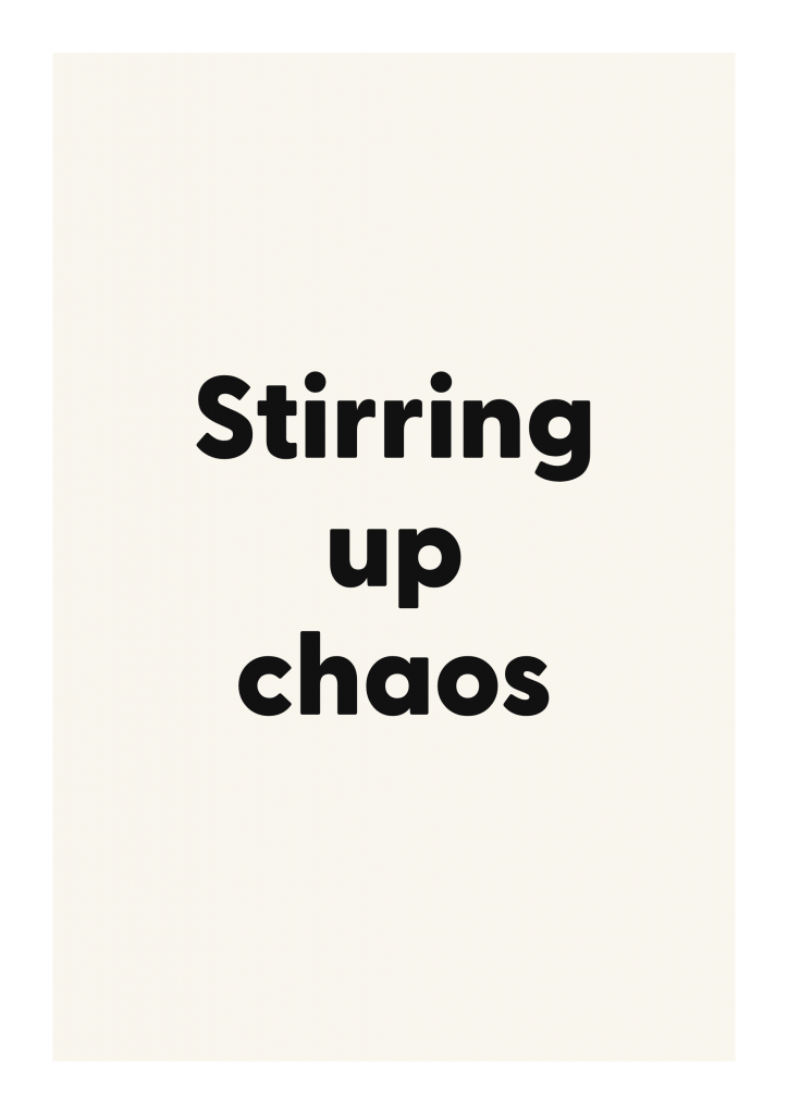 Stirring up chaos